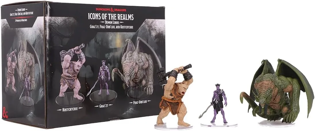 WizKids D&D Icons of The Realms: Demon Lords - Graz'zt, Fraz Urb'luu, and Kostchtchie