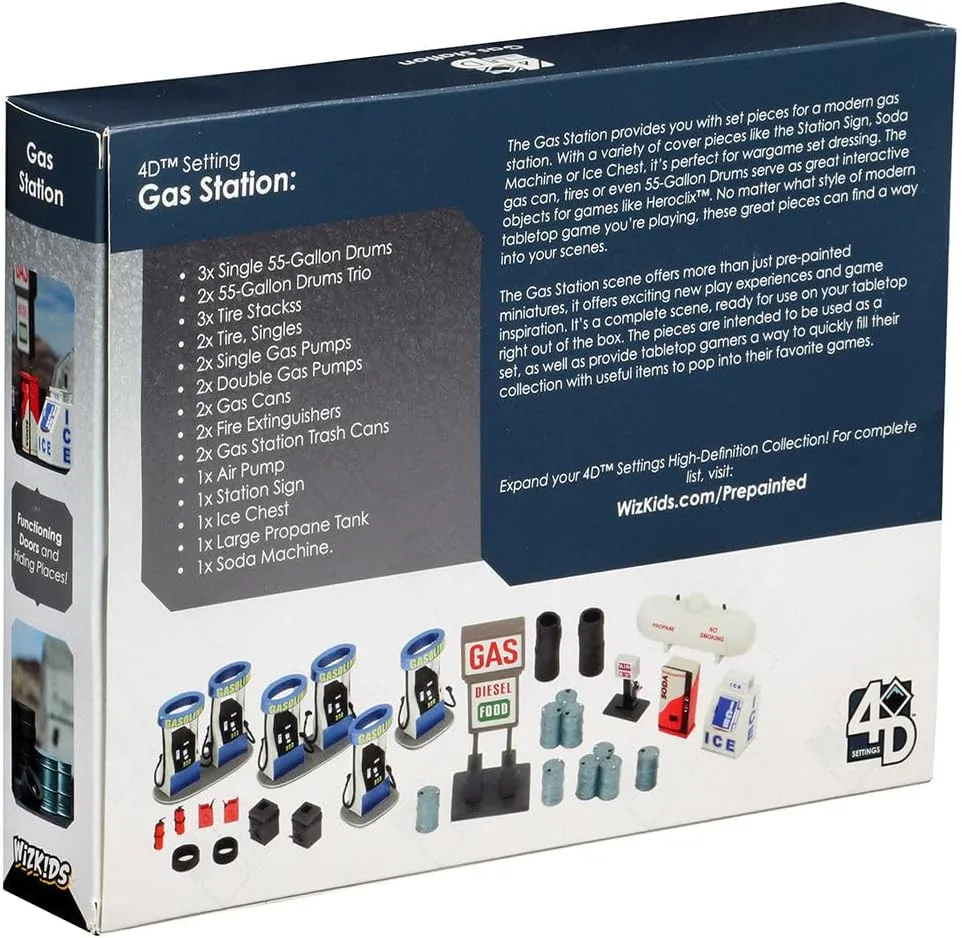 WizKids Warlock Tiles: Accessory – 4D Settings Gas Station