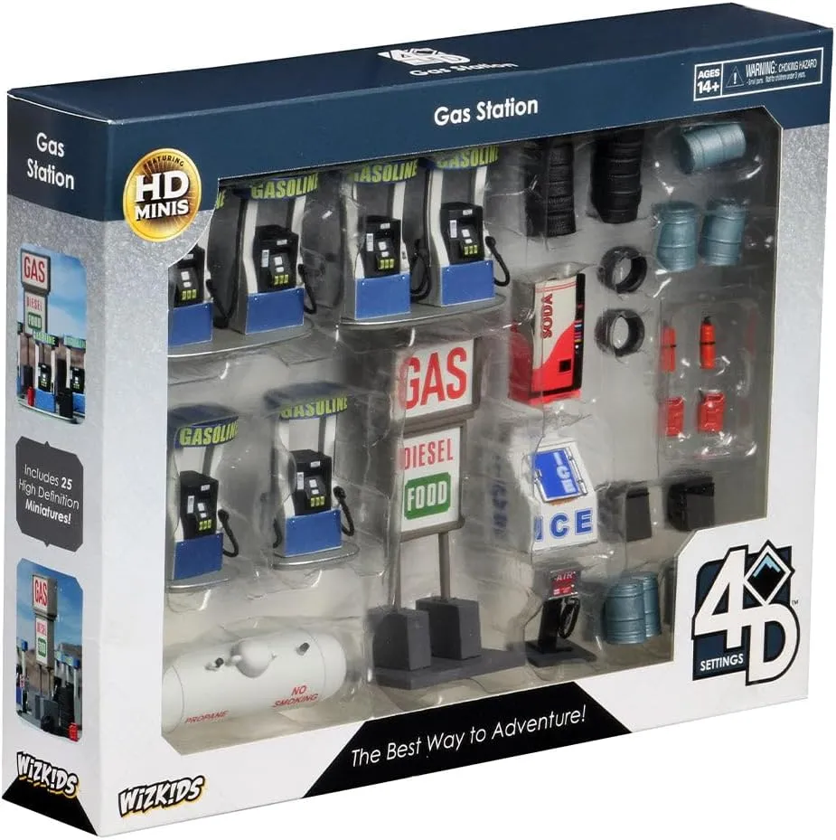 WizKids Warlock Tiles: Accessory – 4D Settings Gas Station