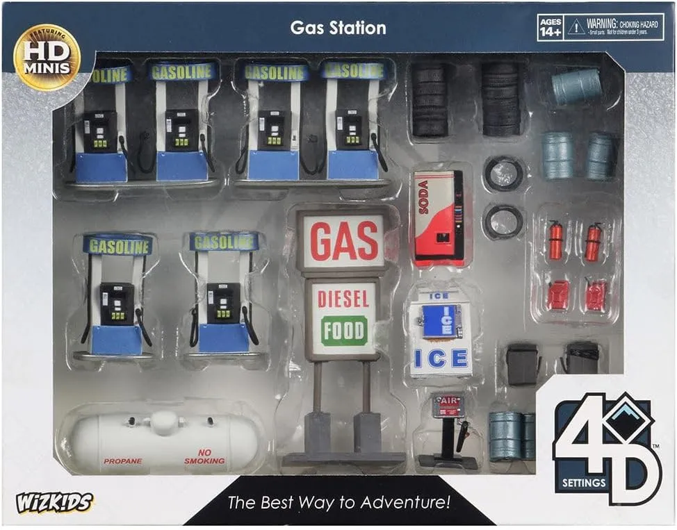 WizKids Warlock Tiles: Accessory – 4D Settings Gas Station