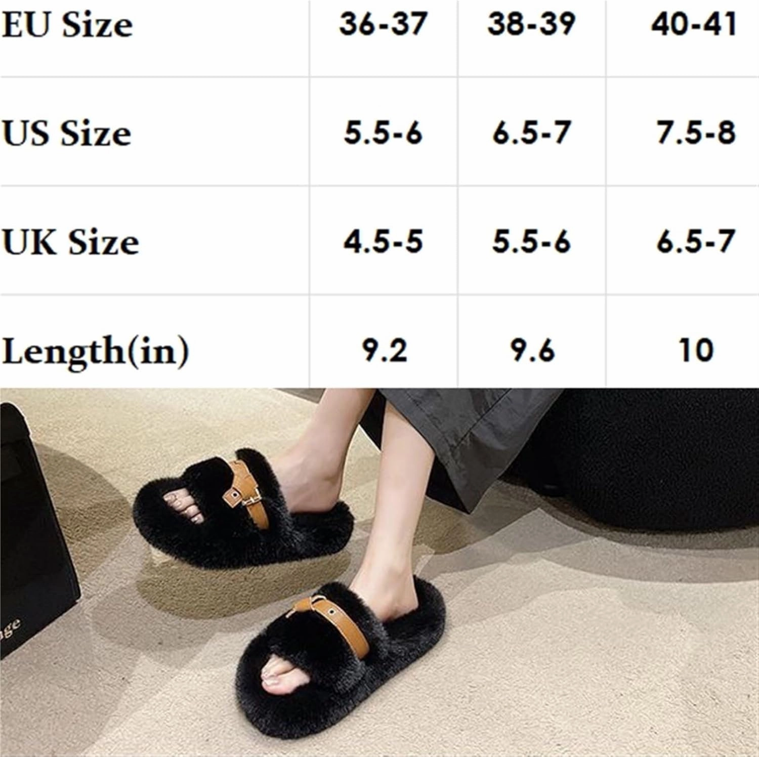 Womens Slippers Color-Blocked Furry Slippers Softsoled Plush Slippers Fashionable Home Slippers Winter Plush Slippers Slippers for Women(C,7.5-8)