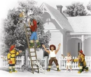 Woodland Scenics N Scale Scenic Accents Figures/People Firemen to The Rescue (4)
