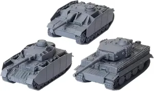 World of Tanks: German Tank Platoon Expansion - Panzer IV H, Tiger I, StuG III G - WOT Miniatures Game, War & Military, RPG Figures, Tabletop, WOT62