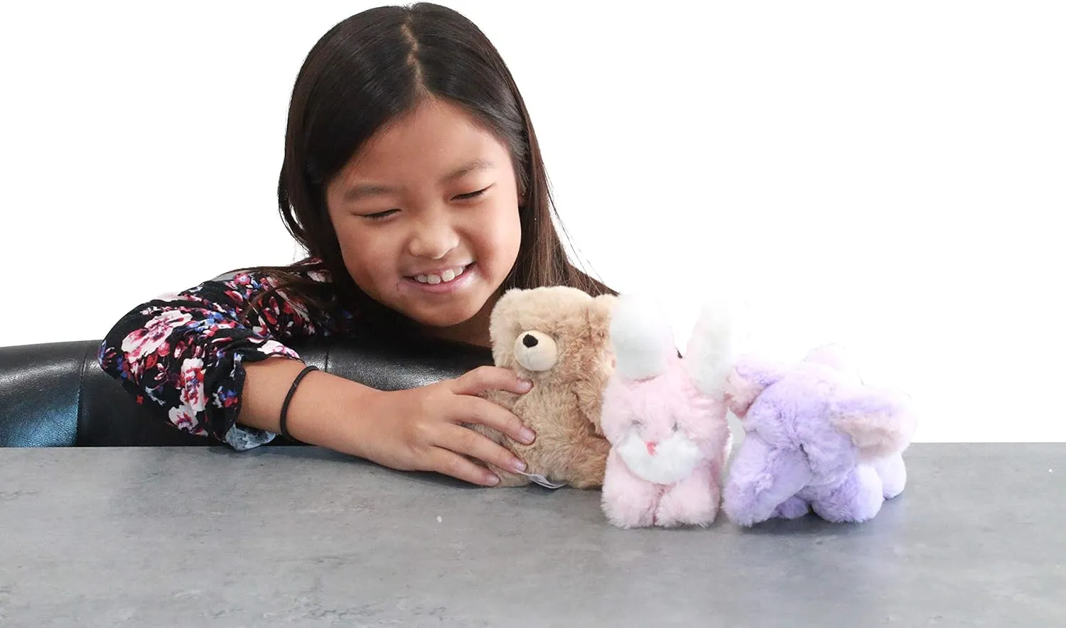 World's Softest Plush Stuffed Animals for Girls and Boys - 3 Pack 5 Inch Stuff Animals Plush Toy - Bunny, Elephant, Teddy Bear Plushie - Made from Kid-Friendly, Quality Material