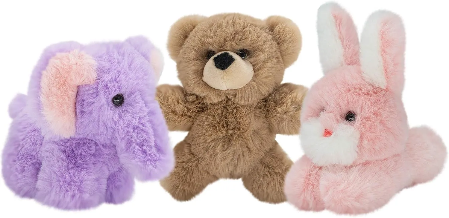 World's Softest Plush Stuffed Animals for Girls and Boys - 3 Pack 5 Inch Stuff Animals Plush Toy - Bunny, Elephant, Teddy Bear Plushie - Made from Kid-Friendly, Quality Material
