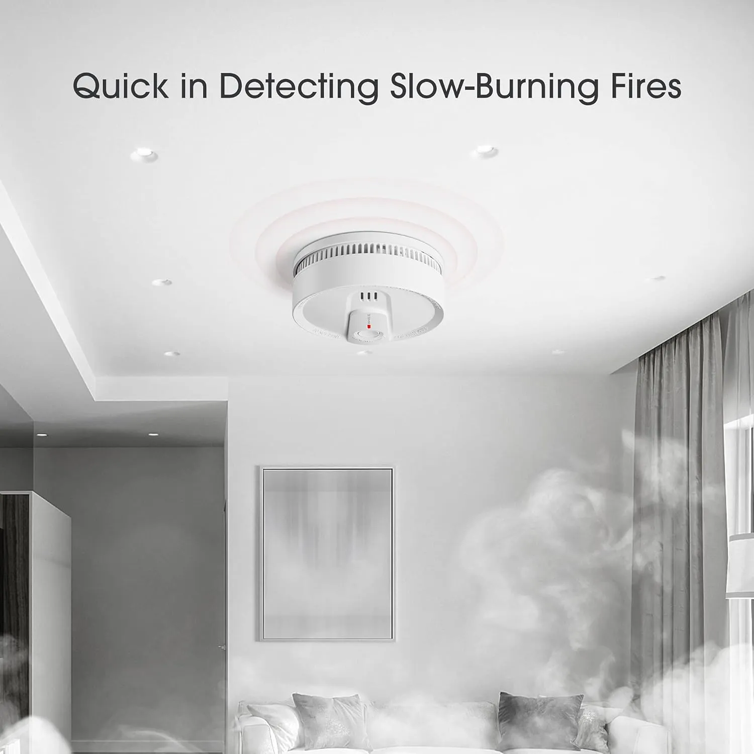 X-Sense Smoke Alarm, 10-Year Lithium Battery Life Fire Alarm with LED Indicator, SD2L0AX, 3-Pack