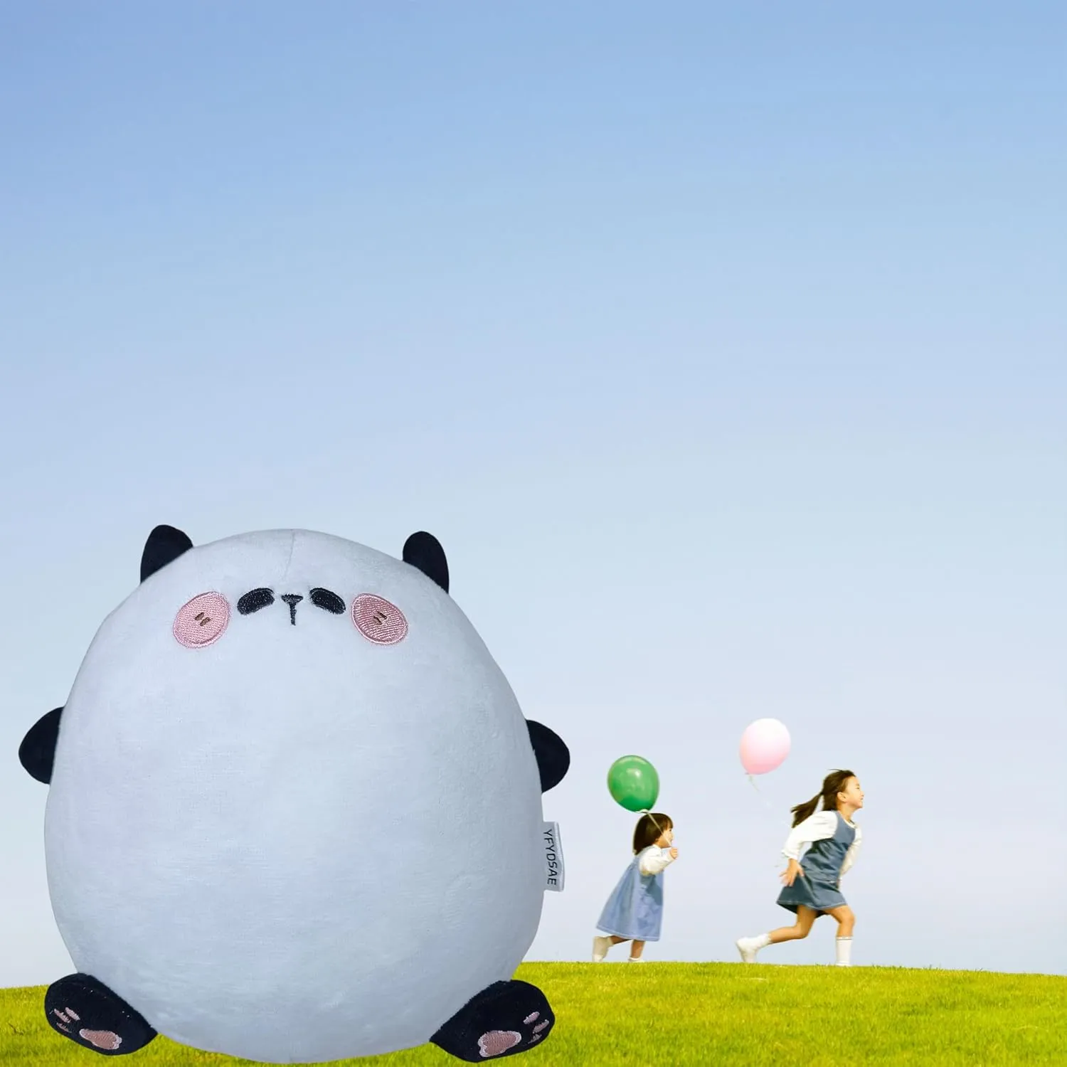 YFYDSAE Panda Plush Stuffed Animal, 20cm/7.87in Cute Panda Plushie Pillow Toy Gifts for Kids Birthday, Valentine, Christmas (Mengmeng)