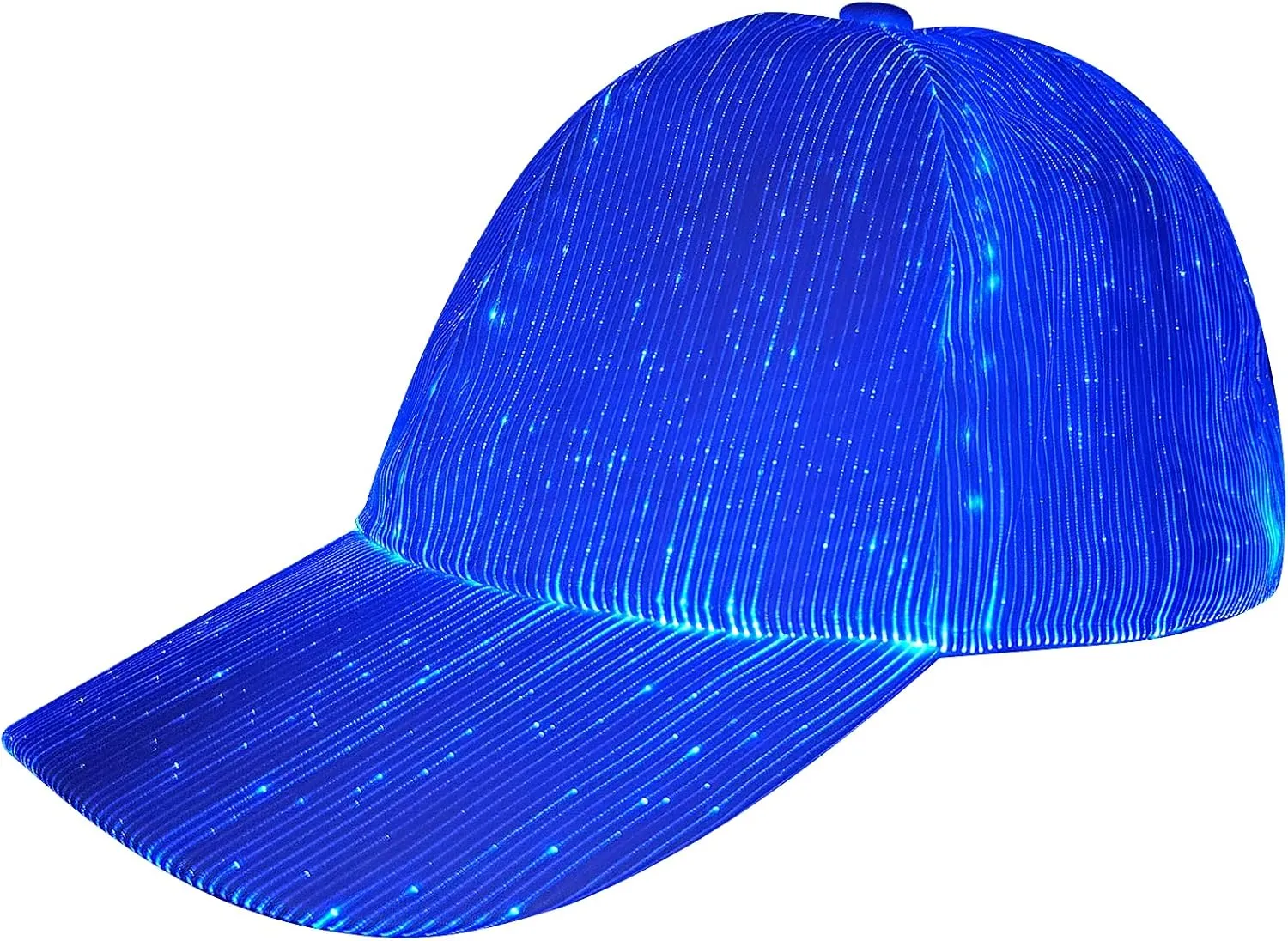 YouRfocus LED Hat Light Up Baseball Cap - USB Rechargeable Glow in the Dark Party Flashing Fiber Rave Hat with 7 Colors 5 Flashing Modes