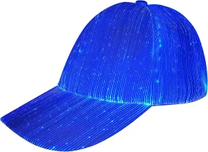 YouRfocus LED Hat Light Up Baseball Cap - USB Rechargeable Glow in the Dark Party Flashing Fiber Rave Hat with 7 Colors 5 Flashing Modes