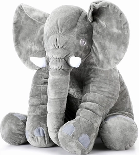 Yulejo Giant Stuffed Elephant Plush Animal Toy Large Soft Stuffed Animal Party Favor Huge Gray Elephant Plush Doll for Kids Girlfriend Home Decor(31.5 Inch)