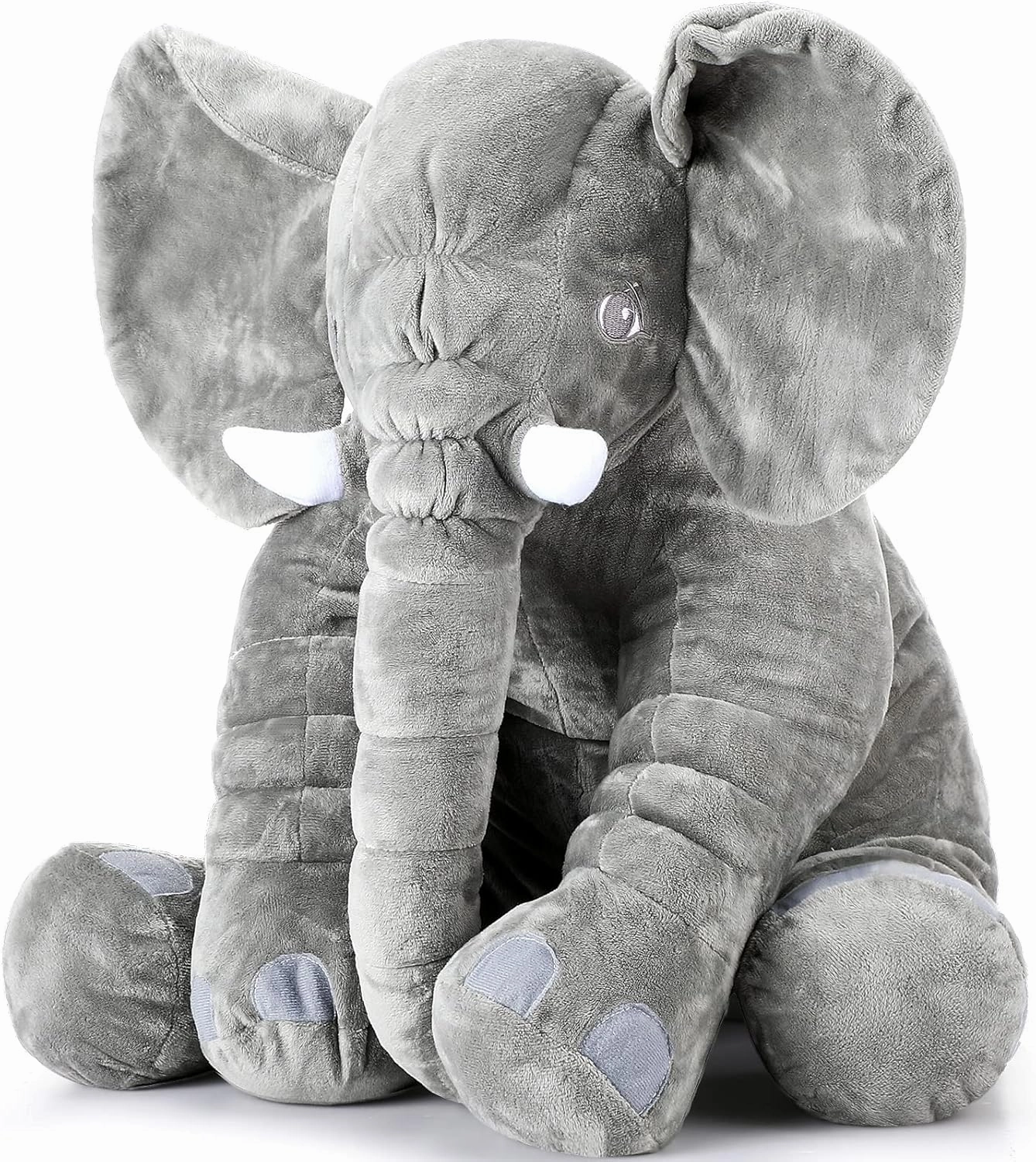 Yulejo Giant Stuffed Elephant Plush Animal Toy Large Soft Stuffed Animal Party Favor Huge Gray Elephant Plush Doll for Kids Girlfriend Home Decor(31.5 Inch)